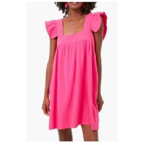 Pomander Place | Camellia Pink Hazel Flutter Sleeve Dress in Size XS